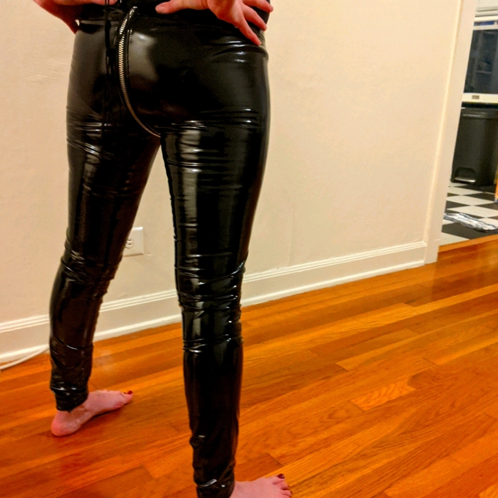 Black PVC pants
